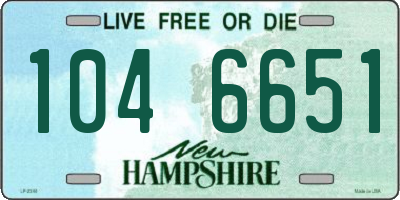 NH license plate 1046651