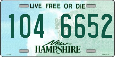 NH license plate 1046652