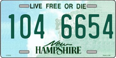 NH license plate 1046654