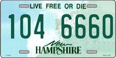 NH license plate 1046660