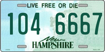 NH license plate 1046667
