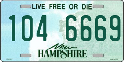 NH license plate 1046669