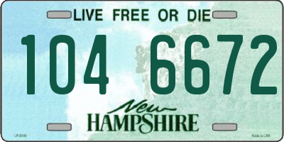 NH license plate 1046672