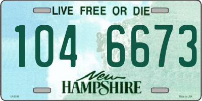NH license plate 1046673