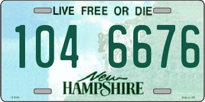 NH license plate 1046676