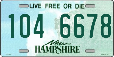 NH license plate 1046678