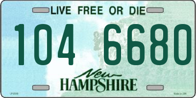 NH license plate 1046680