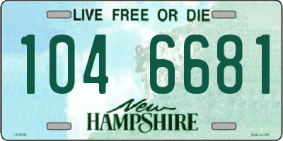 NH license plate 1046681