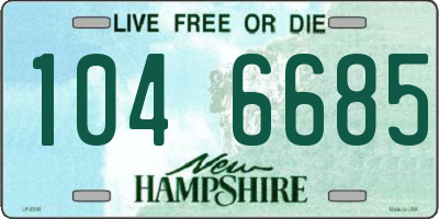 NH license plate 1046685