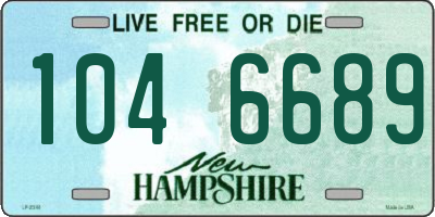 NH license plate 1046689
