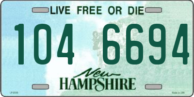 NH license plate 1046694