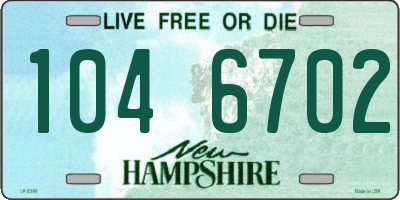 NH license plate 1046702