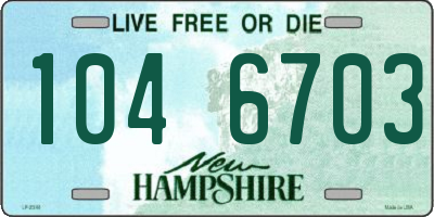 NH license plate 1046703