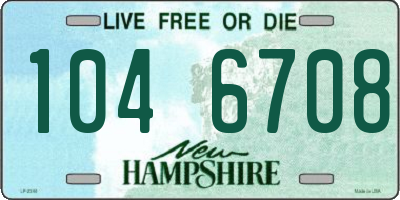 NH license plate 1046708