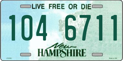 NH license plate 1046711