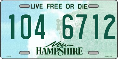 NH license plate 1046712