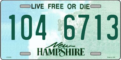 NH license plate 1046713
