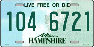 NH license plate 1046721
