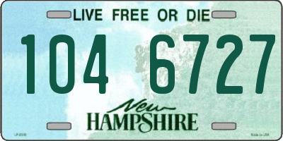 NH license plate 1046727