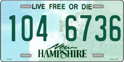 NH license plate 1046736