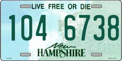 NH license plate 1046738