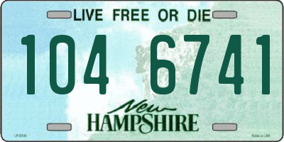 NH license plate 1046741