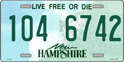 NH license plate 1046742