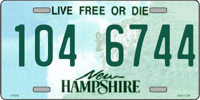 NH license plate 1046744