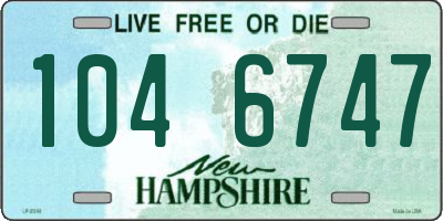 NH license plate 1046747