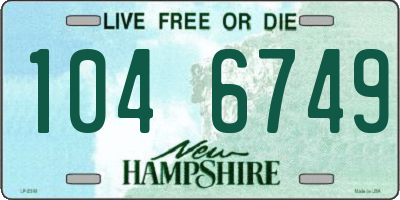 NH license plate 1046749