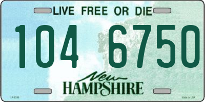 NH license plate 1046750
