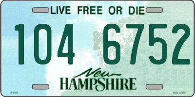 NH license plate 1046752