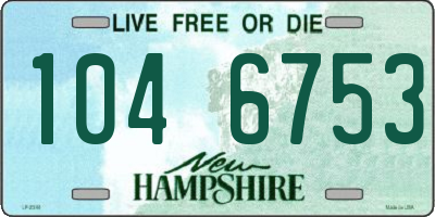NH license plate 1046753