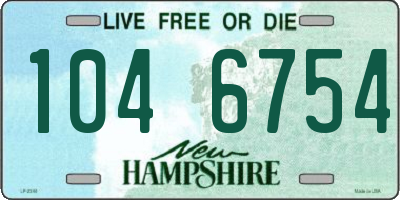 NH license plate 1046754