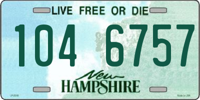 NH license plate 1046757