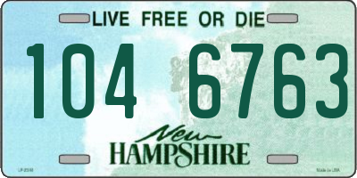 NH license plate 1046763
