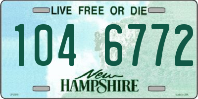 NH license plate 1046772