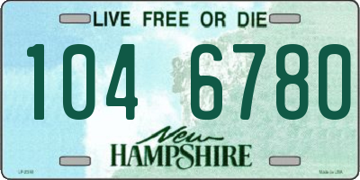 NH license plate 1046780