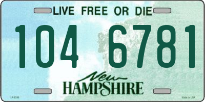 NH license plate 1046781