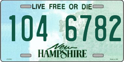 NH license plate 1046782