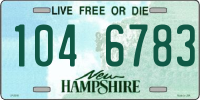 NH license plate 1046783