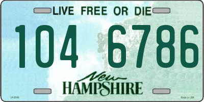NH license plate 1046786