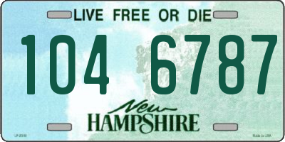 NH license plate 1046787