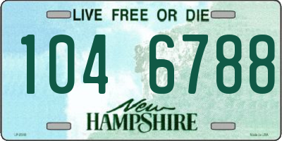 NH license plate 1046788