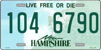 NH license plate 1046790