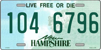 NH license plate 1046796