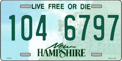 NH license plate 1046797