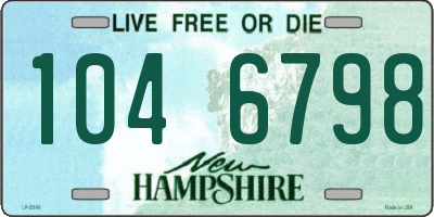 NH license plate 1046798