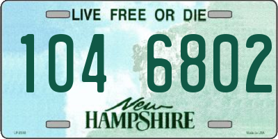 NH license plate 1046802