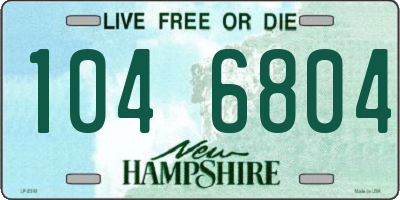 NH license plate 1046804